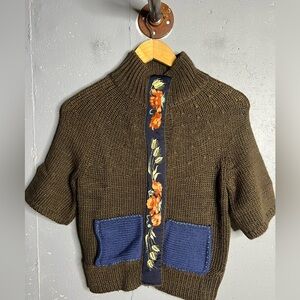 Anthropologie made by Field of Flowers Wool Cardigan. Size Small